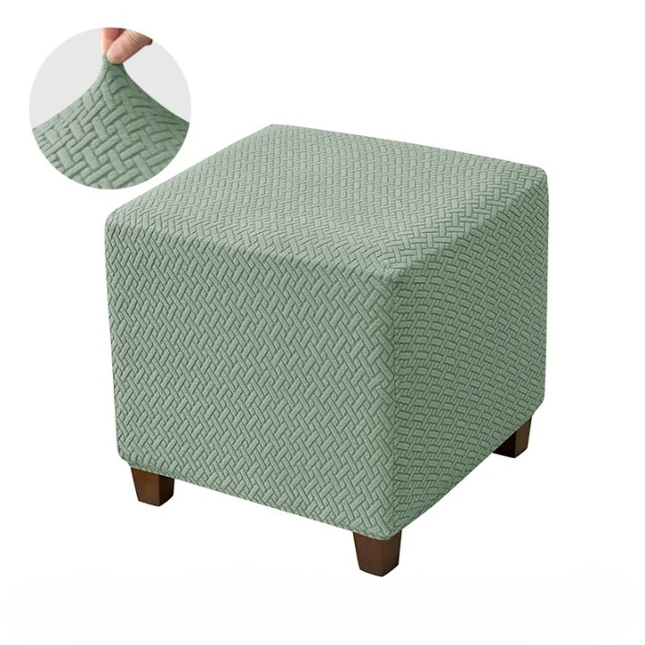 AQIGR Jacquard Housse De Protection Pour Repose-Pieds, Carré