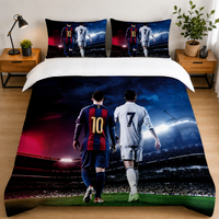 Housse de couette de Ronaldo et Messi de dos
