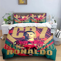 Housse de couette avec photo de Ronaldo et écrit  Christiano Ronaldo