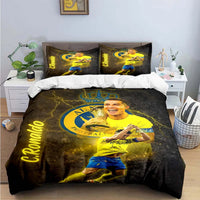 Housse de couette jaune figurine Christiano Ronaldo