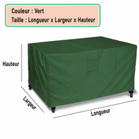 Housse de mobilier de jardin vert