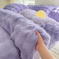 Housse de couette en fourrure Violette 