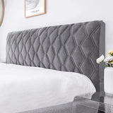 Housse de couette a motif losange gris