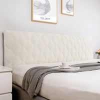 Housse de tete de lit blanc à motif losange