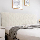 Housse de tete de lit blanc à motif losange