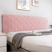 Housse de tete de lit rose a motif losange