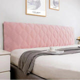 Housse de tete de lit rose a motif losange