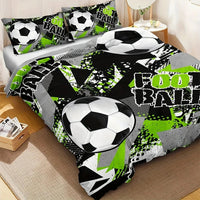 Parure de Lit Football Street Art Ballon Vert