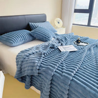 Housse de couette a relief bleu ciel