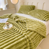 Housse de couette a relief vert