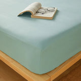 Drap Housse Bleu Turquoise Elastique en Coton