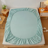 Drap Housse Bleu Turquoise Elastique en Coton