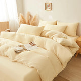 Housse de Couette Beige Lisse et Chic