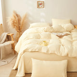 Housse de Couette Beige Lisse et Chic