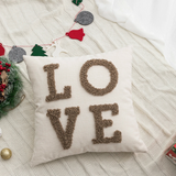 Housse Coussin Canapé Moderne avec Inscription Love