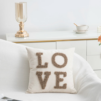 Housse Coussin Canapé Moderne avec Inscription Love