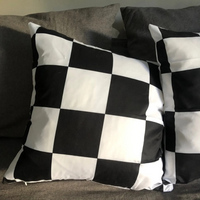 Housse Coussin Canapé de Style Damier