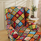 Housse de Fauteuil Extensible Multicolore avec Mandalas