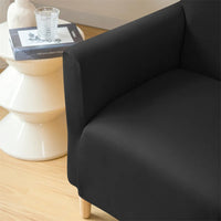 Housse de Fauteuil Extensible Noire et Élastique