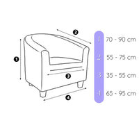 Housse de Fauteuil Universelle et Extensible avec Motifs