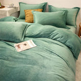 Parure de lit cocooning en tissu effet polaire – Douceur et chaleur