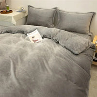 Parure de lit cocooning en tissu effet polaire – Douceur et chaleur