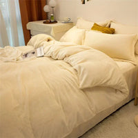 Parure de lit cocooning en tissu effet polaire – Douceur et chaleur